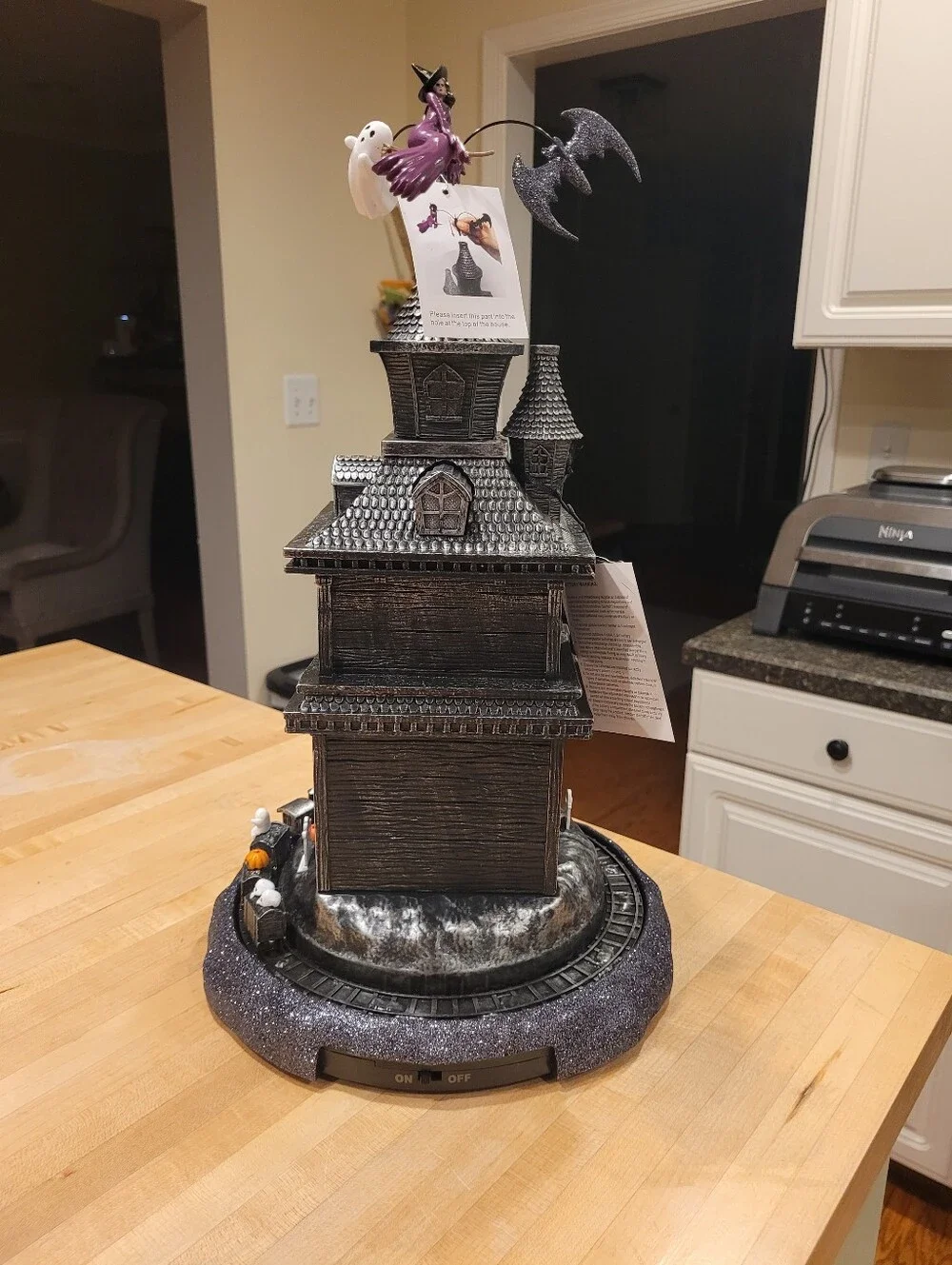 NEW Well Dressed Home Haunted Victorian Halloween Light-Up House Black & Silver